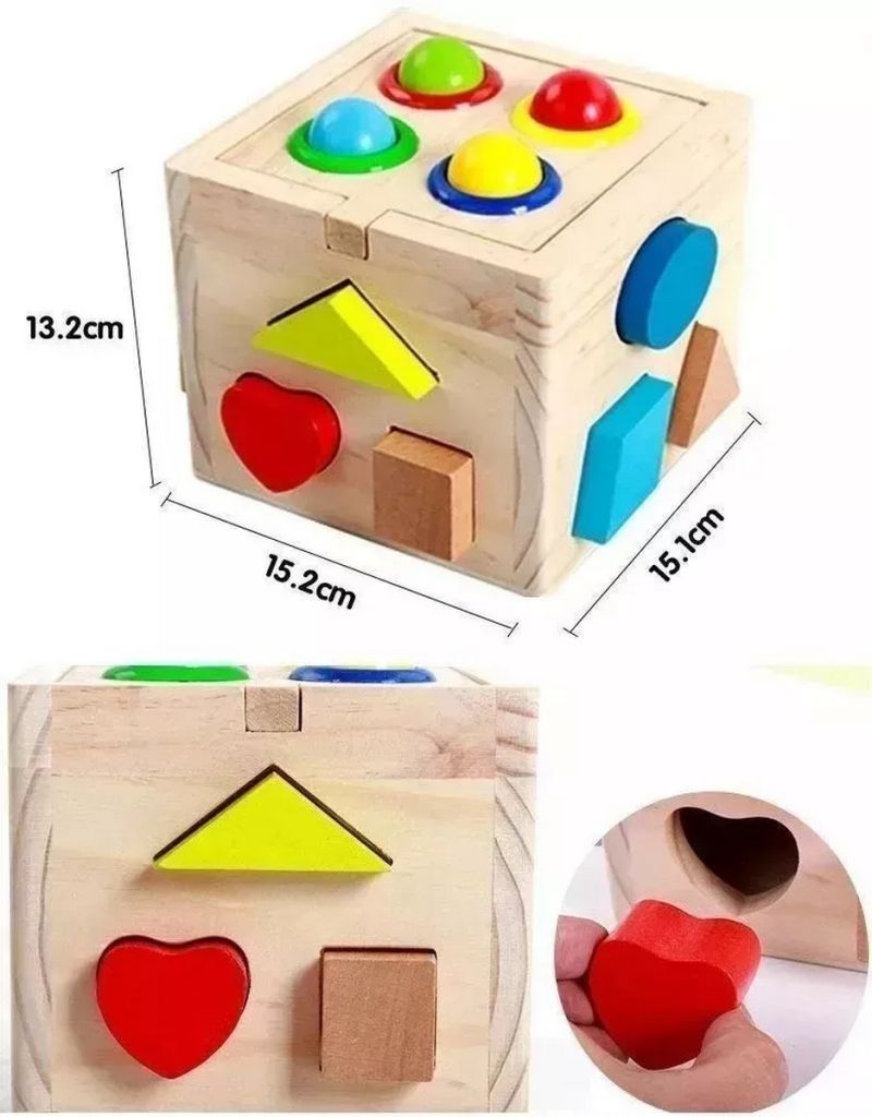 Comprar Juego Didactico Cubo De Figuras Geometri en Electroshopy - Ángulo 2